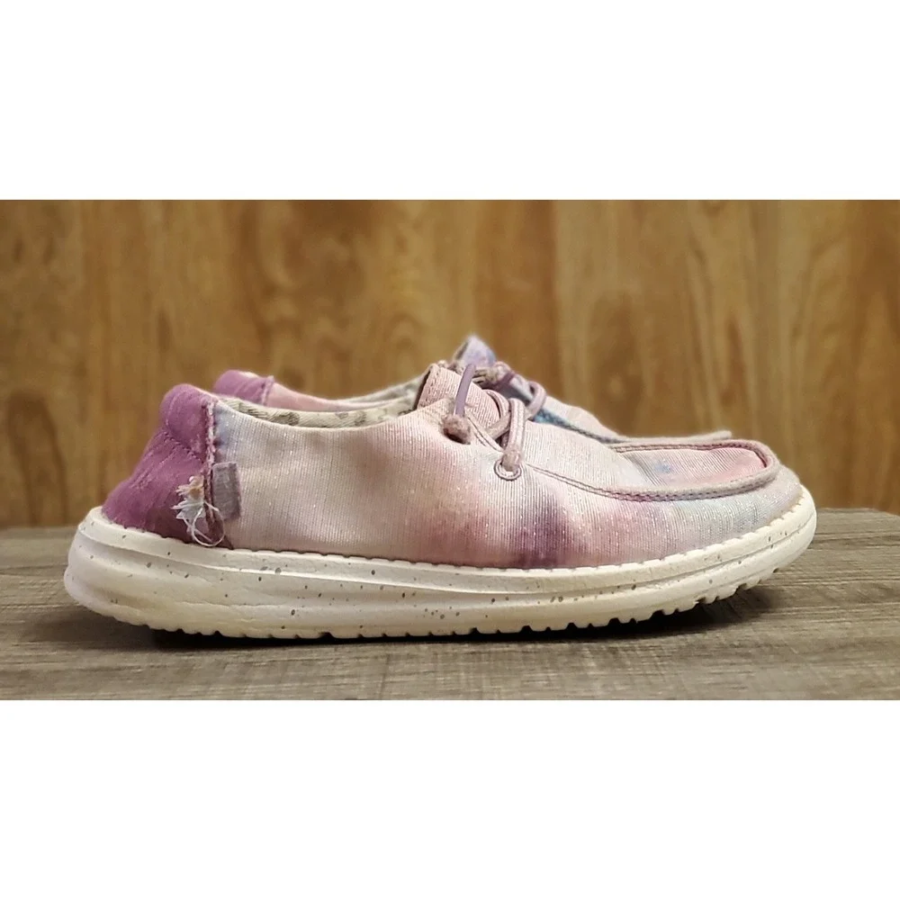 Hey Dude Wendy Dreamer Unicorn Tie Dye Shoes Youth Size 3
